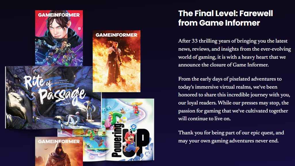 Game Informer Closes After 33 Years