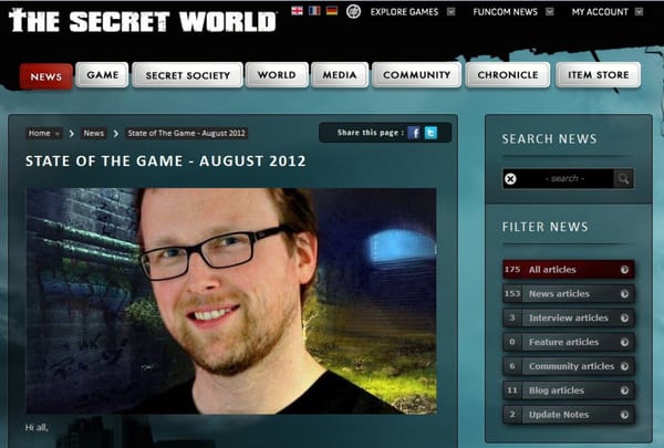 Funcom will "The Secret World" nicht aufgeben