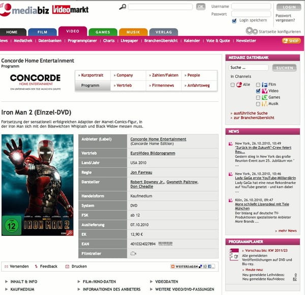 Daten von G+ J Entertainment Media werden von Media Markt Deutschland genutzt