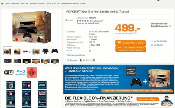 Xbox One: Saturn legt zweiten Controller bei