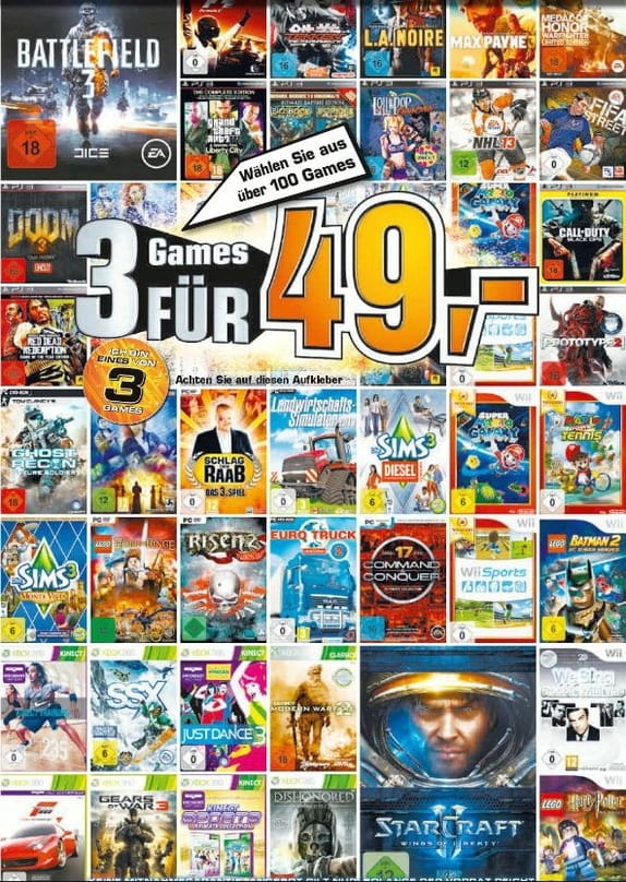 Saturn verkauft "3 für 49"