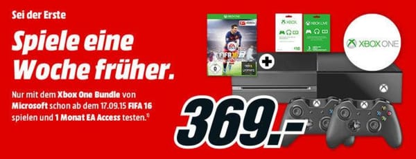 MediaMarkt packt "Xbox One FIFA"-Bundle
