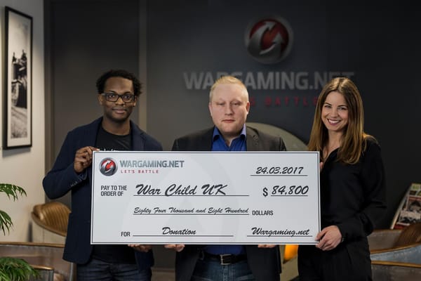 Wargaming übergibt Charity-Scheck