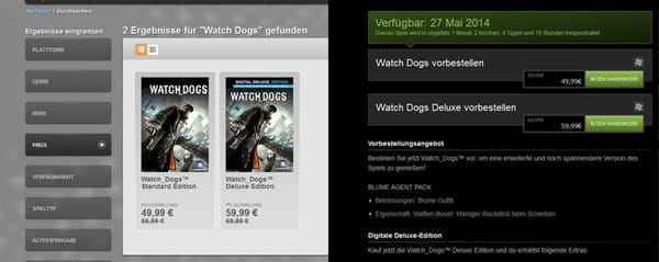 Origin und Steam liefern sich "Watch Dogs"-Preiskampf