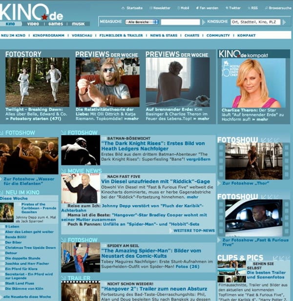 kino.de ist Deutschlands meistgenutzte Kinosite und drittgrößte Freizeitsite
