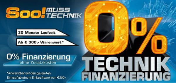 Saturn finanziert mit null Prozent