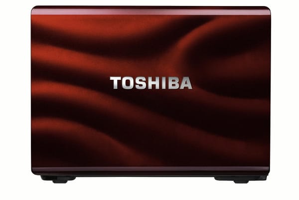 Toshiba in schwarz-rotem Marmorlook