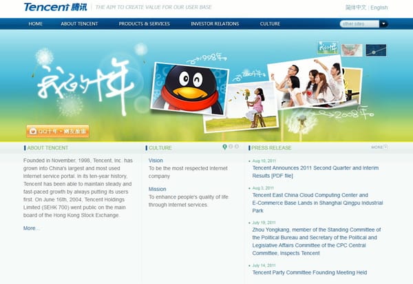 Chinas Games-Riese Tencent legt kräftig zu