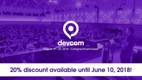 Aktueller devcom Ticket-Sale geht in die letzte Runde