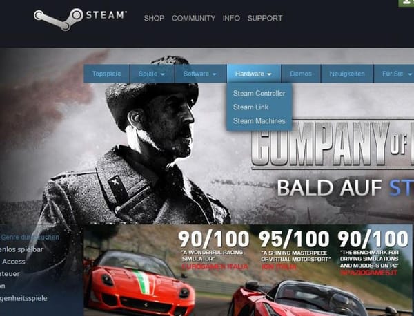 Steam verkauft jetzt auch Hardware