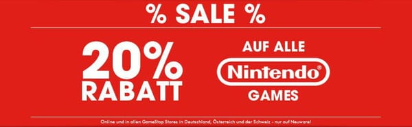 GameStop: 20 Prozent auf Nintendo-Spiele