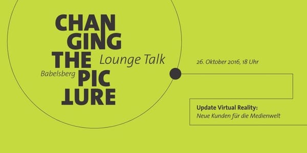 Lounge Talk zum Thema VR in Babelsberg