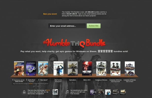 THQ Humble Bundle generiert über 5,1 Mio. Dollar