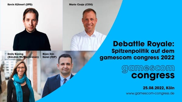 Debatt(l)e Royale zu Games und Politik mit Spitzenpolitiker:innen auf dem gamescom congress