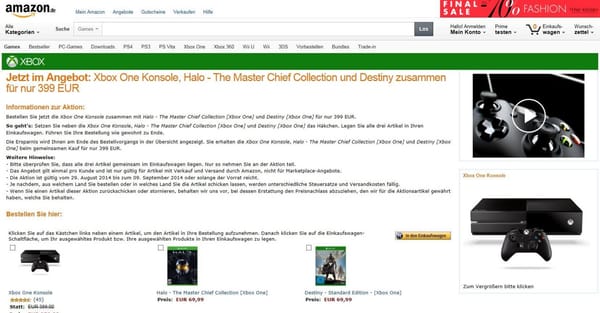 Amazon schnürt "Destiny"-Bundle mit Extra