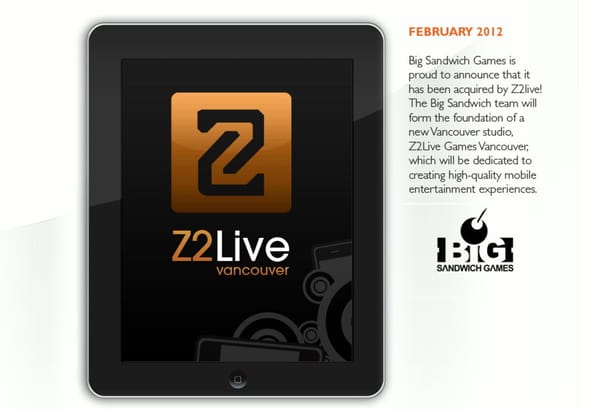 Z2Live gönnt sich Big Sandwich Games