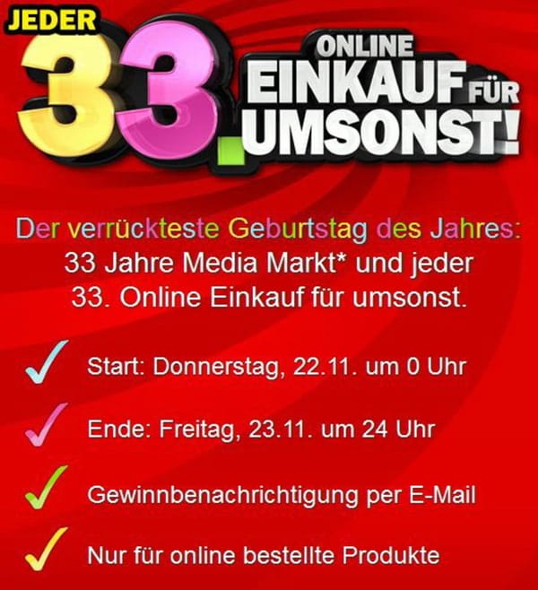Media Markt feiert online Geburtstag