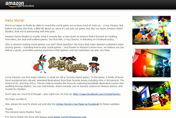 Amazon steigt in Spieleproduktion ein