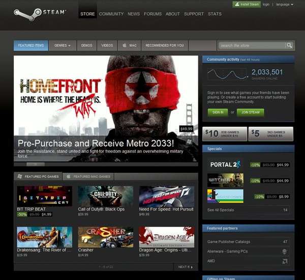 Steam drängt mit "Big Picture"-Modus ins Wohnzimmer