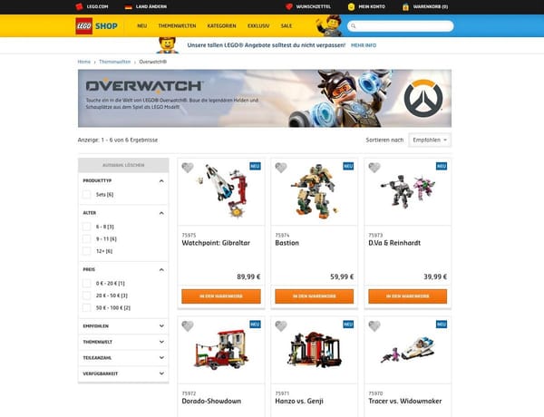 Lego veröffentlicht erstmals "Overwatch"-Sets