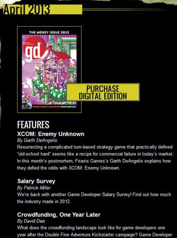 "Game Developer" wird eingestellt