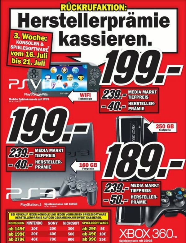 Media Markt: Rabattaktion für Konsolen und Software