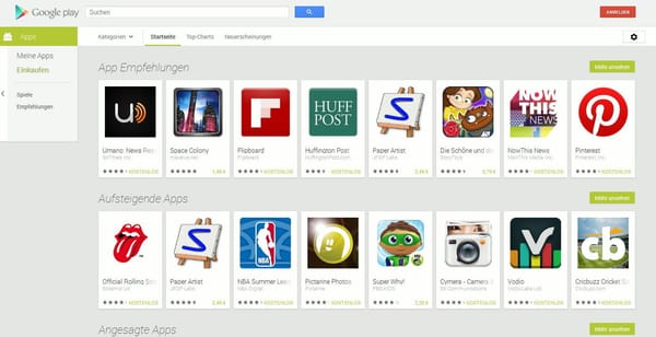Google-Play-Downloads überholen App Store