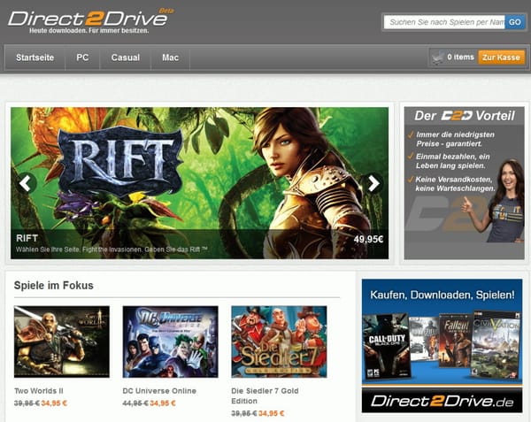 Direct2Drive startet deutschsprachiges Angebot