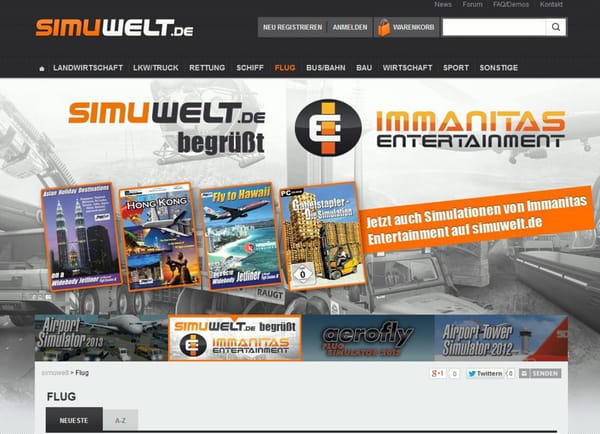 Immanitas fliegt auf Simuwelt.de