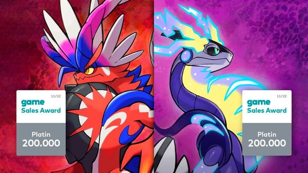 Platin Sales Awards für "Pokémon Karmesin" und "Pokémon Purpur"