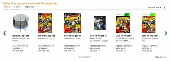 Amazon läutet Cyber-Monday-Woche ein