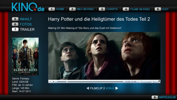 kino.de TV liefert Kinoprogramm auf LG Smart TV-Geräten direkt ins Wohnzimmer