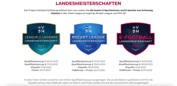 Erstmals offizielle E-Sport-Landesmeisterschaften gestartet