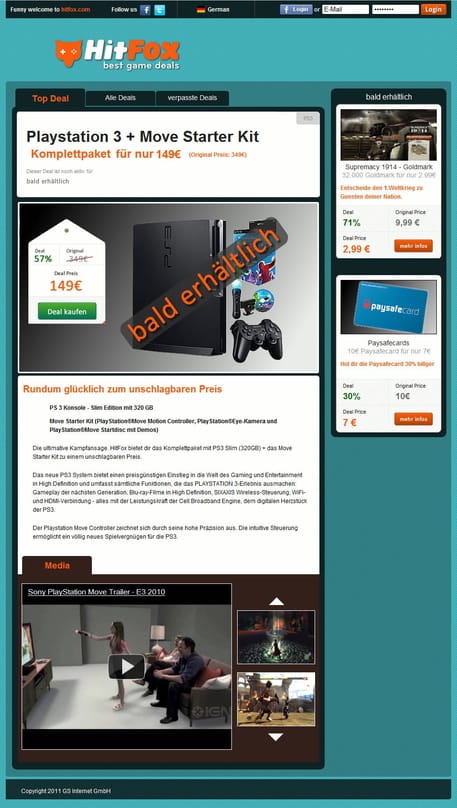 HitFox startet mit PlayStation-Knaller