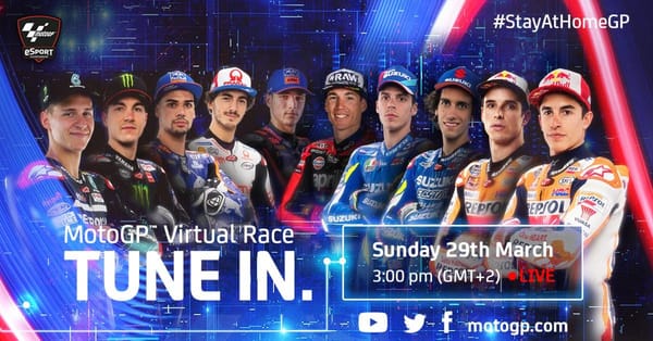 MotoGP-Profis fahren virtuelles Rennen