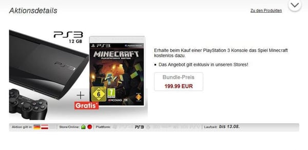 GameStop verschenkt "Minecraft" an PS3-Käufer