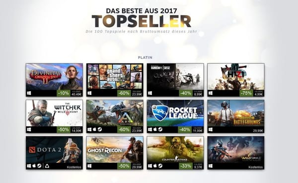 Die umsatzstärksten Steam-Spiele 2017