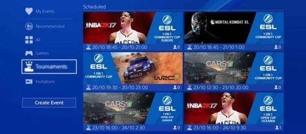 Sony integriert ESL in die Tournaments-Funktion der PS4