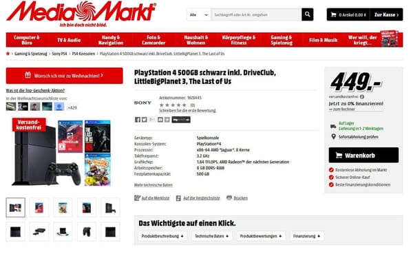 Media Markt mit PS4-Superbundle