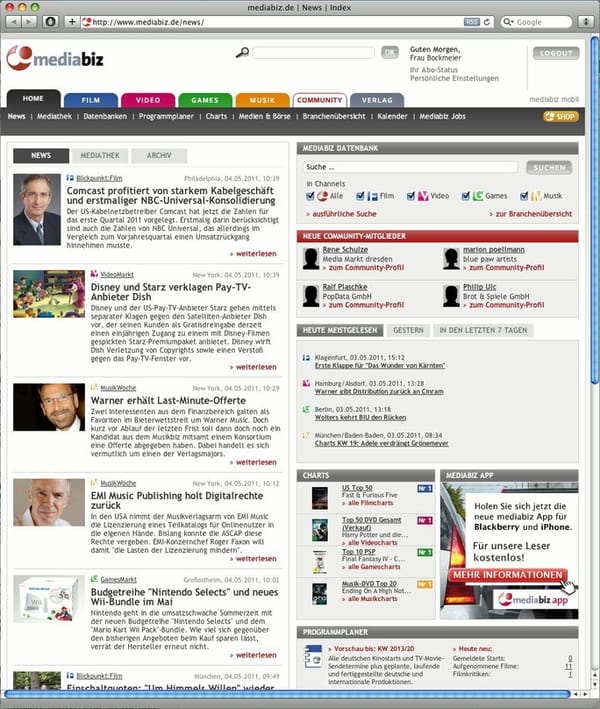 mediabiz.de verdoppelt seine Reichweite