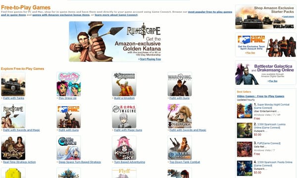 Amazon.com schafft Free-to-play-Rubrik