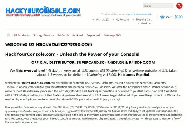 Nintendo verklagt Hackyourconsole.com