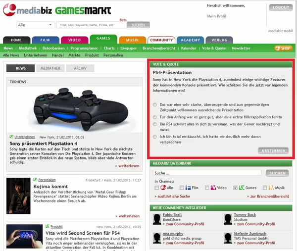 Vote/Quote: Was sagen Sie zur PS4-Präsentation?