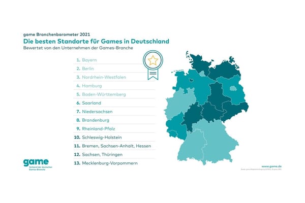 game-Mitglieder: Bayern verweist Berlin und NRW als Gamesstandort auf die Plätze