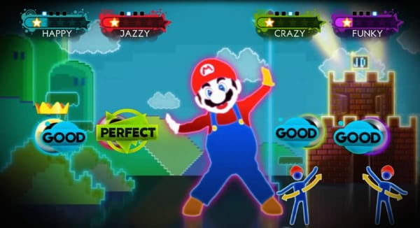 Super Mario schwingt das Tanzbein