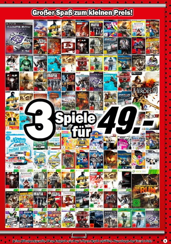 Media Markt verkauft drei für einen Preis