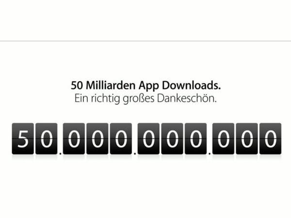 Apple Appstore knackt 50 Mrd. Downloads