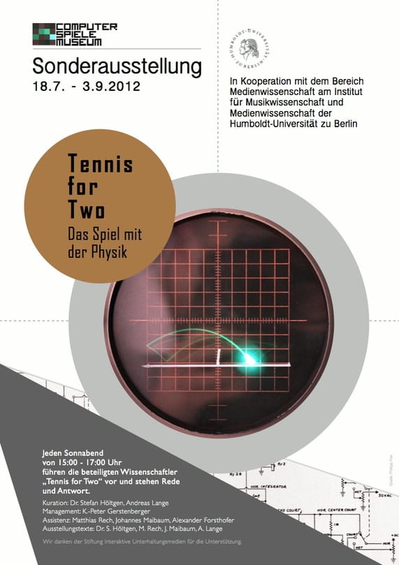Computerspielemuseum präsentiert Sonderausstellung "Tennis for Two"