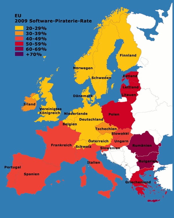 BSA: Wirtschaftskrise lässt Pirateriequote in Deutschland steigen