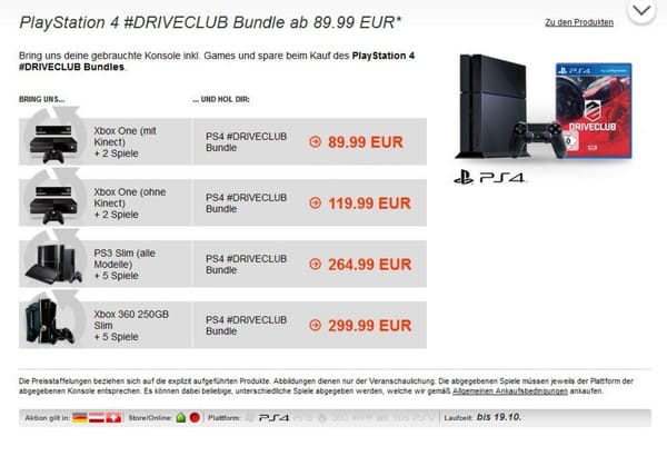 GameStop fährt "DriveClub"-Sonderaktion